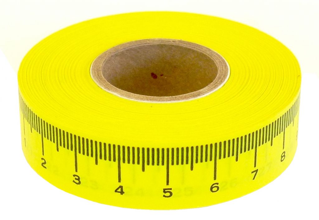 Ruban Mesure Adhesive 1m Large 13mm, Jaune De gauche à droite (0-100cm) -  Cdiscount Beaux-Arts et Loisirs créatifs